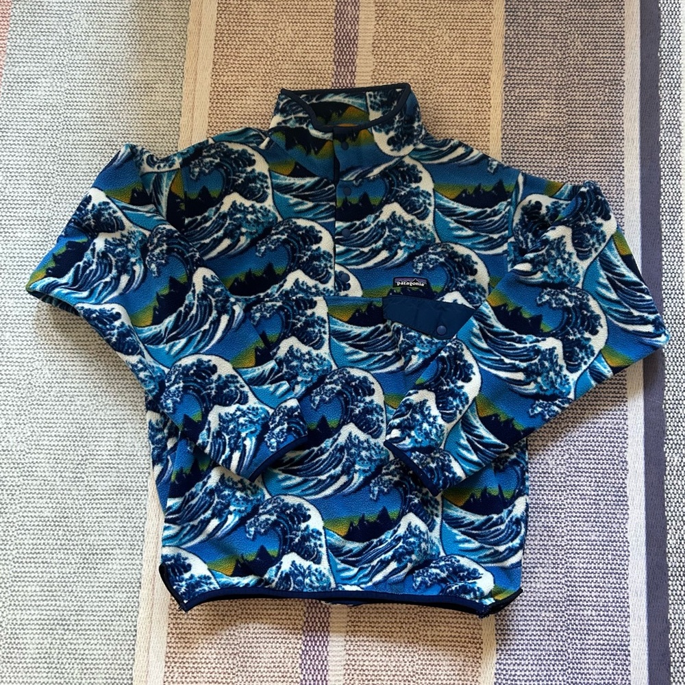 Patagonia Fitz Roy Wave Synchilla Fleece Snap-T Pullover